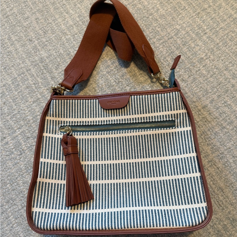 Spartina 449 Blue and Brown Crossbody Bag